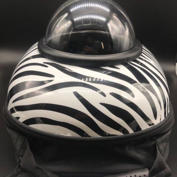 Zebra Pattern Space Capsule Pet Backpack Carrier for Small Pet for Cat & Dogs - Picture 11 of 11